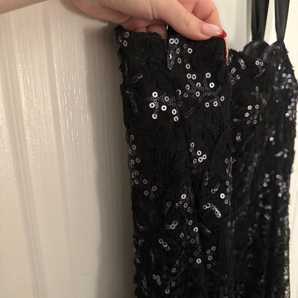 Jaques Vert Sequin Black Dress (Size 16) - Picture 9 of 16